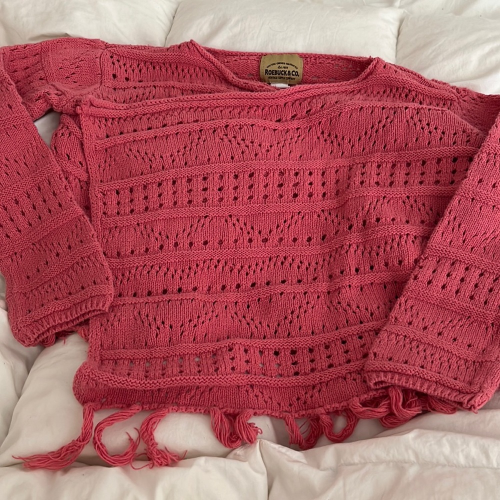 Roebuck And Co. Pink Sweater Size M 10-12